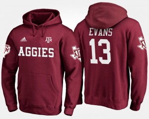 Men's Texas A&M Aggies #13 Mike Evans Maroon Name and Number Hoodie 613557-346