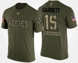 Men's Texas A&M Aggies #15 Myles Garrett Camo Short Sleeve With Message Military T-Shirt 998641-310