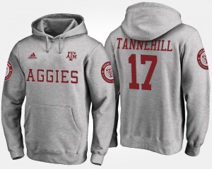 Men's Texas A&M Aggies #17 Ryan Tannehill Gray Name and Number Hoodie 398614-252