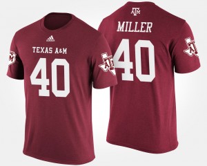 Men's Texas A&M Aggies #40 Von Miller Maroon Name and Number T-Shirt 752169-561