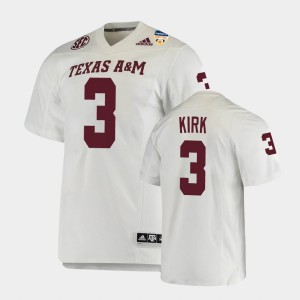 Men's Texas A&M Aggies #3 Christian Kirk White College Football 2021 Orange Bowl Jersey 429131-283