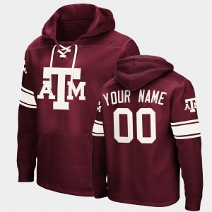 Men's Texas A&M Aggies #00 Custom Maroon Pullover 2.0 Lace-Up Hoodie 686109-660