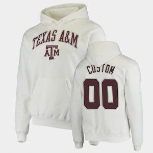Men's Texas A&M Aggies #00 Custom White Pullover Classic Hoodie 579544-923