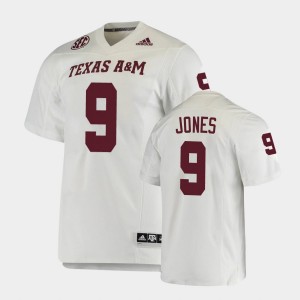 Men's Texas A&M Aggies #9 Hezekiah Jones White Premier College Football Jersey 685727-859