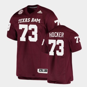 Men's Texas A&M Aggies #73 Jared Hocker Maroon Alumni Football Game Jersey 143783-524