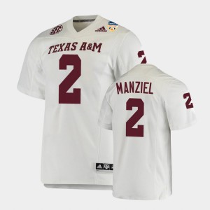 Men's Texas A&M Aggies #2 Johnny Manziel White College Football 2021 Orange Bowl Jersey 574102-621