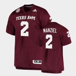 Men's Texas A&M Aggies #2 Johnny Manziel Maroon Alumni Football Game Jersey 871830-856
