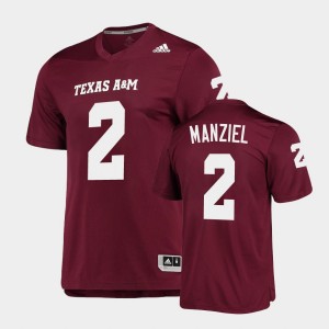 Men's Texas A&M Aggies #2 Johnny Manziel Maroon AEROREADY Replica Jersey 970996-722