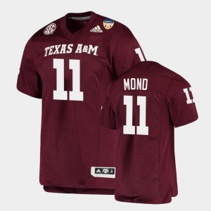 Men's Texas A&M Aggies #11 Kellen Mond Maroon Champions 2021 Orange Bowl Jersey 375752-411