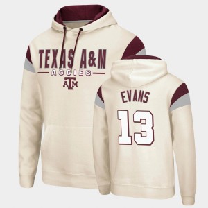 Men's Texas A&M Aggies #13 Mike Evans Cream Pullover Fortress Hoodie 468656-161