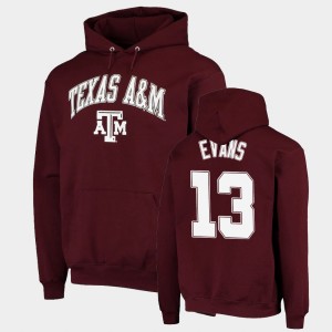 Men's Texas A&M Aggies #13 Mike Evans Maroon Pullover Classic Hoodie 781563-872
