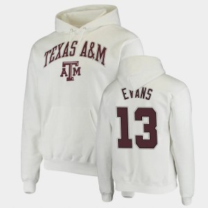 Men's Texas A&M Aggies #13 Mike Evans White Pullover Classic Hoodie 942185-306