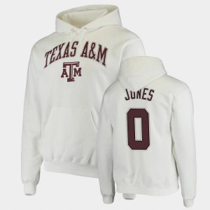 Men's Texas A&M Aggies #0 Myles Jones White Pullover Classic Hoodie 806340-650