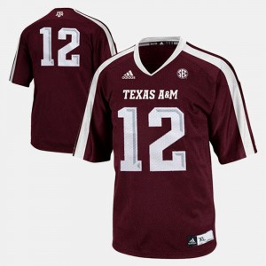 Youth Texas A&M Aggies #12 Burgundy College Football Jersey 304000-752