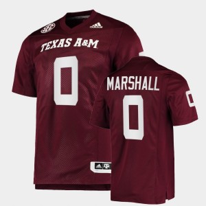 Men's Texas A&M Aggies #0 Chris Marshall Maroon College Football Jersey 230984-391