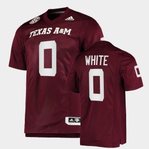 Men's Texas A&M Aggies #0 Enai White Maroon College Football Jersey 493949-915