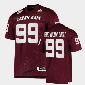 Men's Texas A&M Aggies #99 Gabe Brownlow-Dindy Maroon College Football Jersey 531974-353