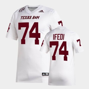 Men's Texas A&M Aggies #74 Germain Ifedi White Alumni College Football Jersey 159203-253