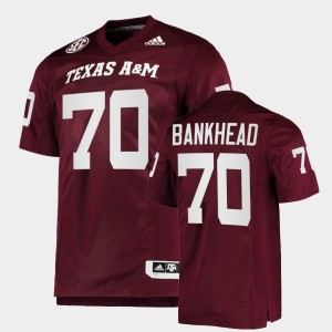 Men's Texas A&M Aggies #70 Josh Bankhead Maroon College Football Jersey 523180-909