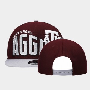 Men's Texas A&M Aggies Maroon Two-Tone Vintage Wave 9FIFTY Snapback Team Logo Hat 909720-558