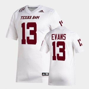 Men's Texas A&M Aggies #13 Mike Evans White Alumni College Football Jersey 210987-410