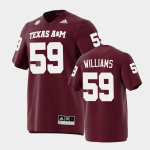 Men's Texas A&M Aggies #59 PJ Williams Maroon Premier Jersey 977407-973