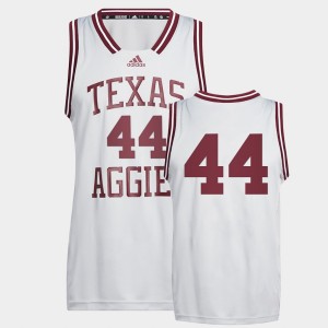 Men's Texas A&M Aggies #44 Robert Williams III White Reverse Retro Alumni Basketball College Basketball Jersey 990378-472