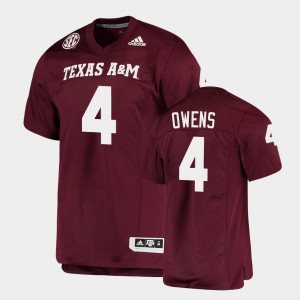 Men's Texas A&M Aggies #4 Rueben Owens Maroon Alumni Jersey 266098-118