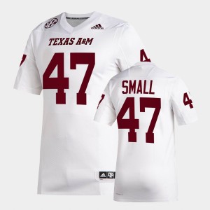 Men's Texas A&M Aggies #47 Seth Small White College Football Jersey 196396-415