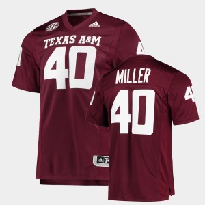 Men's Texas A&M Aggies #40 Von Miller Maroon Premier Replica College Football Jersey 612565-548