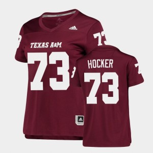 Women's Texas A&M Aggies #73 Jared Hocker Maroon Replica College Football Jersey 734940-688