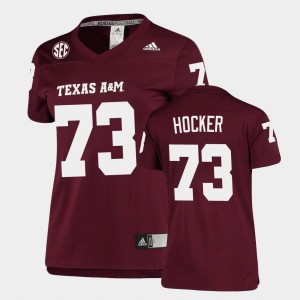 Women's Texas A&M Aggies #73 Jared Hocker Maroon Football Replica Jersey 772932-959