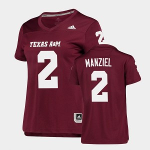 Women's Texas A&M Aggies #2 Johnny Manziel Maroon Replica College Football Jersey 366600-323